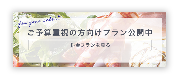 ご予算重視の方向けプラン公開中